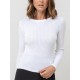 RHYTHM Classic White Long Sleeve Top