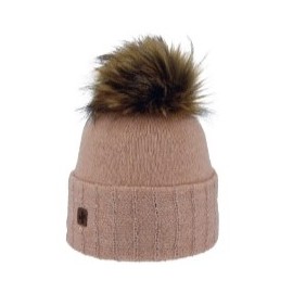 Women's Hat HIGHLANDS CROSS Roselyn 024 Fake Fur Pompom Pink