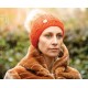 Bonnet Femme HIGHLANDS CROSS Roselyn 017 Pompon Fausse Fourrure Rouille