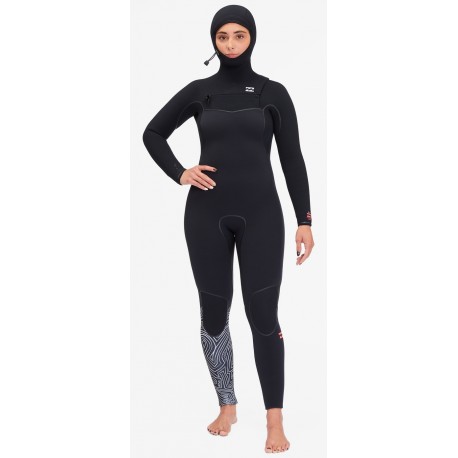 Billabong Women Furnace Comp Hood 5/4mm Midnight Trails Wetsuit