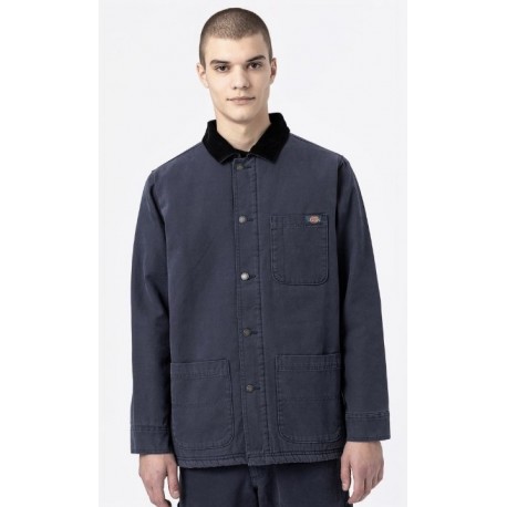 DICKIES Duck Canvas Sherpa Lined Coat Chore Navy