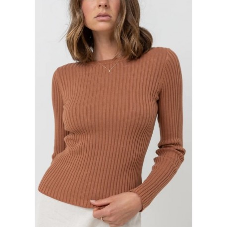 RHYTHM Classic Cinnamon Long Sleeve Top