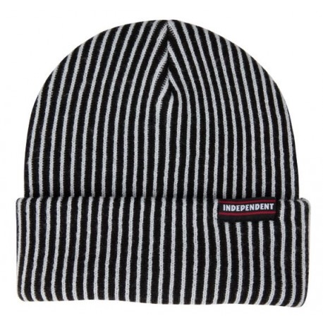 ITC Streak Label Independent Beanie Grey Black