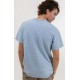 Tee Shirt RHYTHM Dobby Stripe Pocket Blue