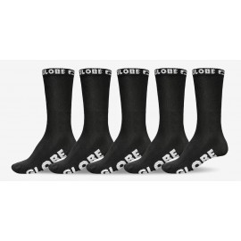 Pack of 5 Globe Blackout Quarter Socks Black