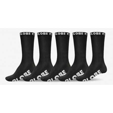 Pack de 5 Chaussettes Globe Blackout Quarter Noir
