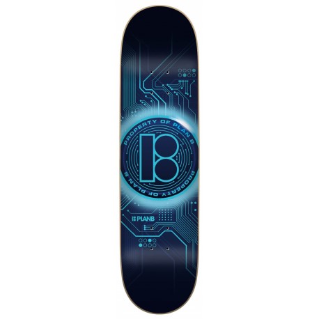 Plan B Blue Crypto 8'0 Skateboard Deck