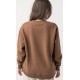 Women's Sweatshirt RHYTHM Drifter Boyfriend Chocolate