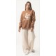 Women's Sweatshirt RHYTHM Drifter Boyfriend Chocolate