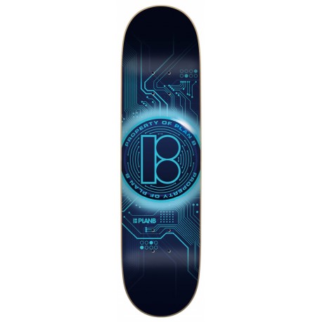 Plan B Blue Crypto 8.375" Skateboard Deck