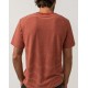 T -shirt man rhythm linen stripe rust