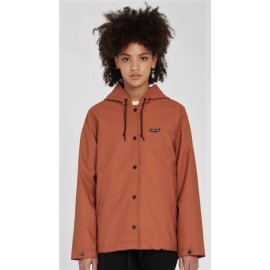 Women's Jacket VOLCOM Sprain Dead Raincoat Dark Clay