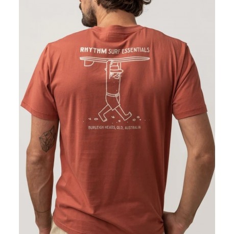 Men's T-Shirt RHYTHM Wanderer Rust