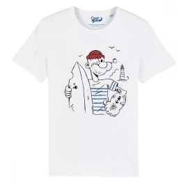 Men's Tee Shirt OCEAN PARK Popeye White Surfer