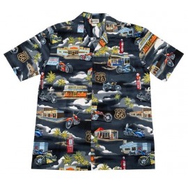 Aloha Republic Biker Parking Lot Hawaiian Shirt