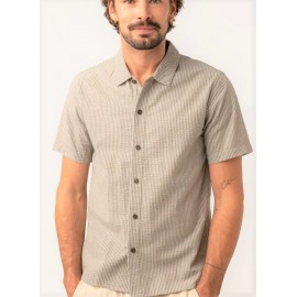 Men's Shirt RHYTHM Seersucker Stripe Sage