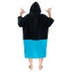 All-in V Flash Line Black Turquoise Poncho
