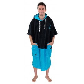 Poncho All-in V Flash Line Black Turquoise