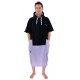 All-in V Flash Line Black Violet Poncho