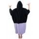 All-in V Flash Line Black Violet Poncho