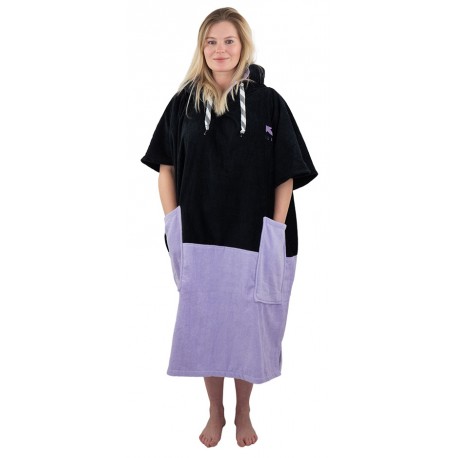 All-in V Flash Line Black Violet Poncho