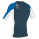 Lycra O'Neill Junior Youth Premium Skins Manche Courte Cadet Blue White Ocean