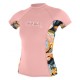 Lycra O'Neill Girls Premium Skins Short Sleeve Peony Demi Floral Peony