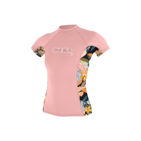 Lycra O'Neill Girls Premium Skins Short Sleeve Peony Demi Floral Peony