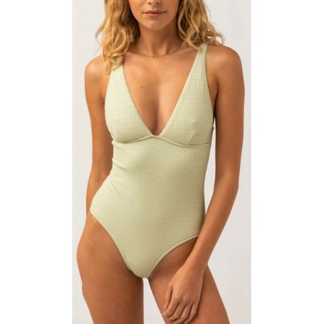 Maillot de Bain 1 Pièce RHYTHM Maisy Check Classic Sage