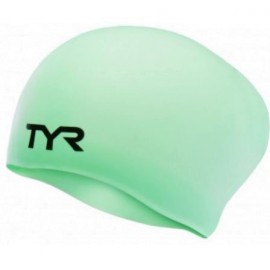 Swimming Cap in SILICONE TYR Long Mint Hair