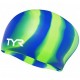 Bonnet De Natation en SILICONE TYR Cheveux Long Multico Green