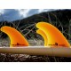 Ailerons FCSII Performer Neo Glass Medium Mango Tri Fins