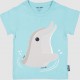 Children's T-Shirt Rooster in Paste Dolphin Sky Blue