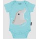 Baby Bodysuit Rooster in Paste Dolphin Sky Blue