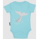 Baby Bodysuit Rooster in Paste Dolphin Sky Blue