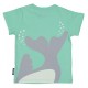 Children's Tee Shirt Rooster in Paste Seal Green