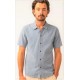 Men's Shirt RHYTHM Textured Linen Slate