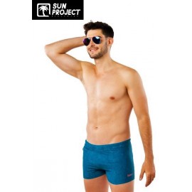 Men's Boxer Swimsuit SUN PROJECT Leaf Blue