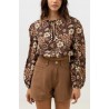 Haut Femme RHYTHM Cantabria Floral Brown