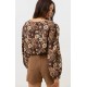 Haut Femme RHYTHM Cantabria Floral Brown