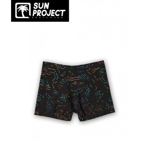 Children's Swim Boxer SUN PROJECT Rainbows Black