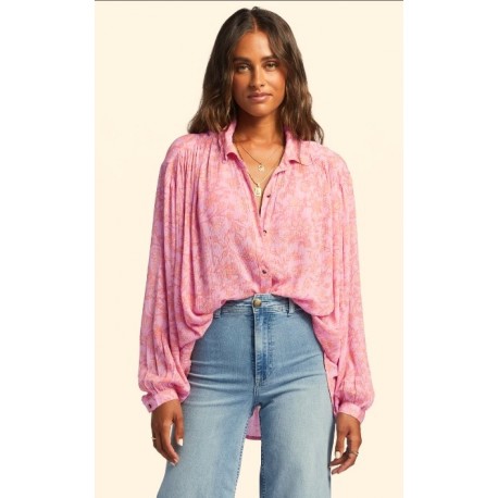 Women's Shirt BILLABONG Day After Day Pink Trails