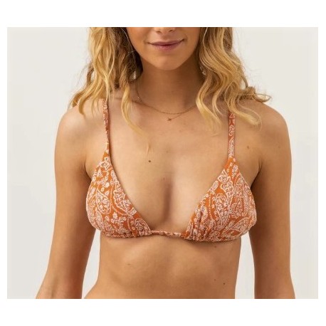 Haut De Maillot De Bain RHYTHM Adina Paisley Slide Tri Top Terracotta