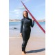 C-Skins Women Solace 4/3mm Back Zip Black Bluestone Tropical Cascade Blue Wetsuit