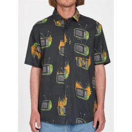 Men's Shirt VOLCOM Fa Justin Hager Woven Black