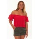 SISSTREVOLUTION Motley Woven Lobster Top