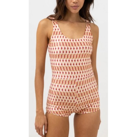 Maillot de Bain 1 Pièce RHYTHM Maya Geo Islander Pink Salt