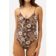 One Piece Swimsuit RHYTHM Cantabria Tie Front Brown