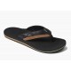 Mens Flip Flops Reef Cushion Dawn Black Tan