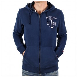 STERED Men's Sweatshirt Zipped Awen Navy Anchor